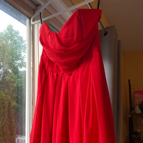 Red Strapless Dress - with boning - Picture 1 of 2